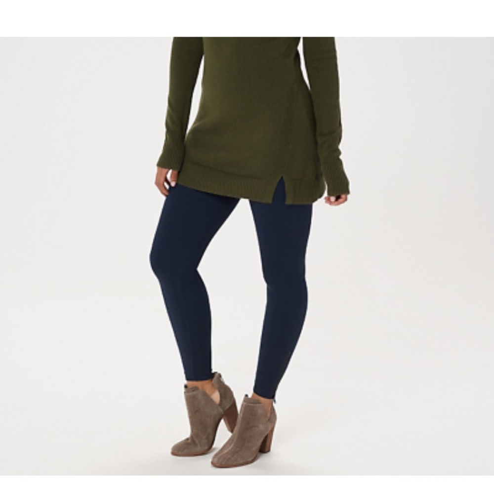 Spanx navy side Zipper Leggings